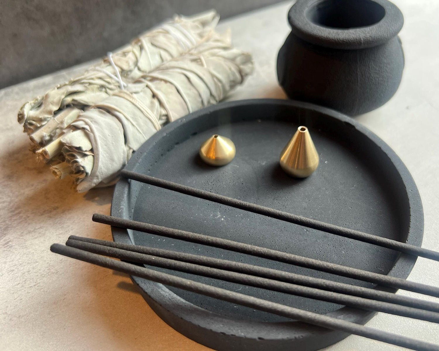 Crystals, Sage and Palo Santo