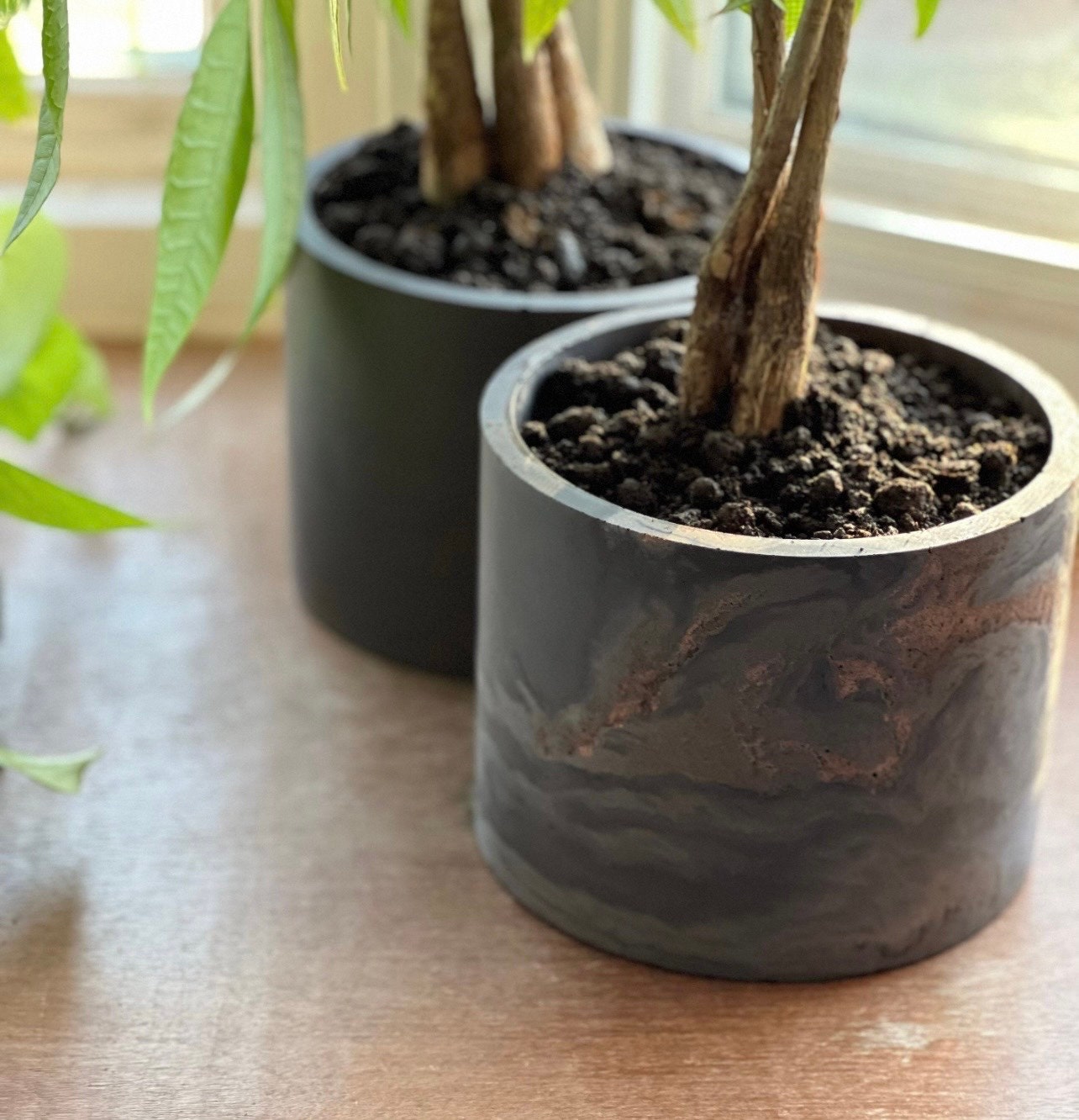 Cement Planter | Cement planter with Tray | Planter | Indoor planter | Succulent planter  | Cement Decor | Cement bowl | Handmade | Pot