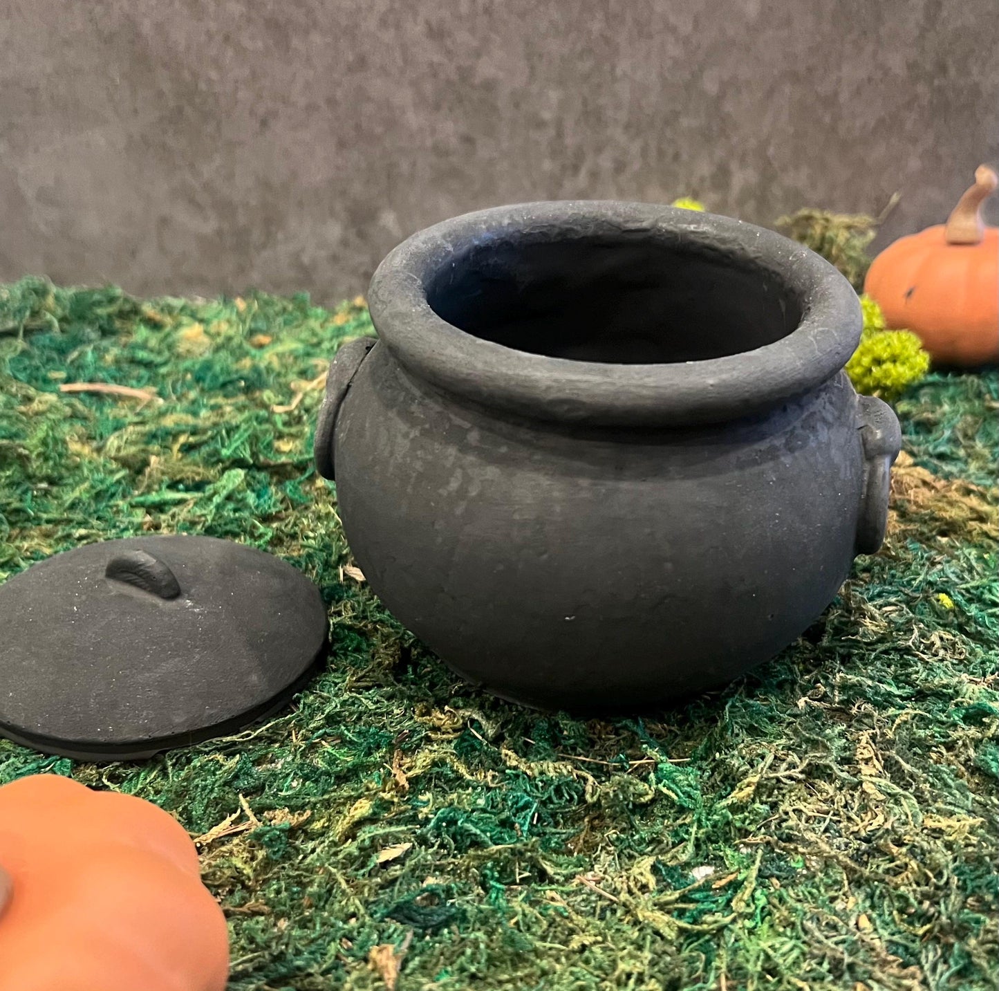 Cement Cauldron Planter: Halloween Decor, Witch Pot, Candle Vessel