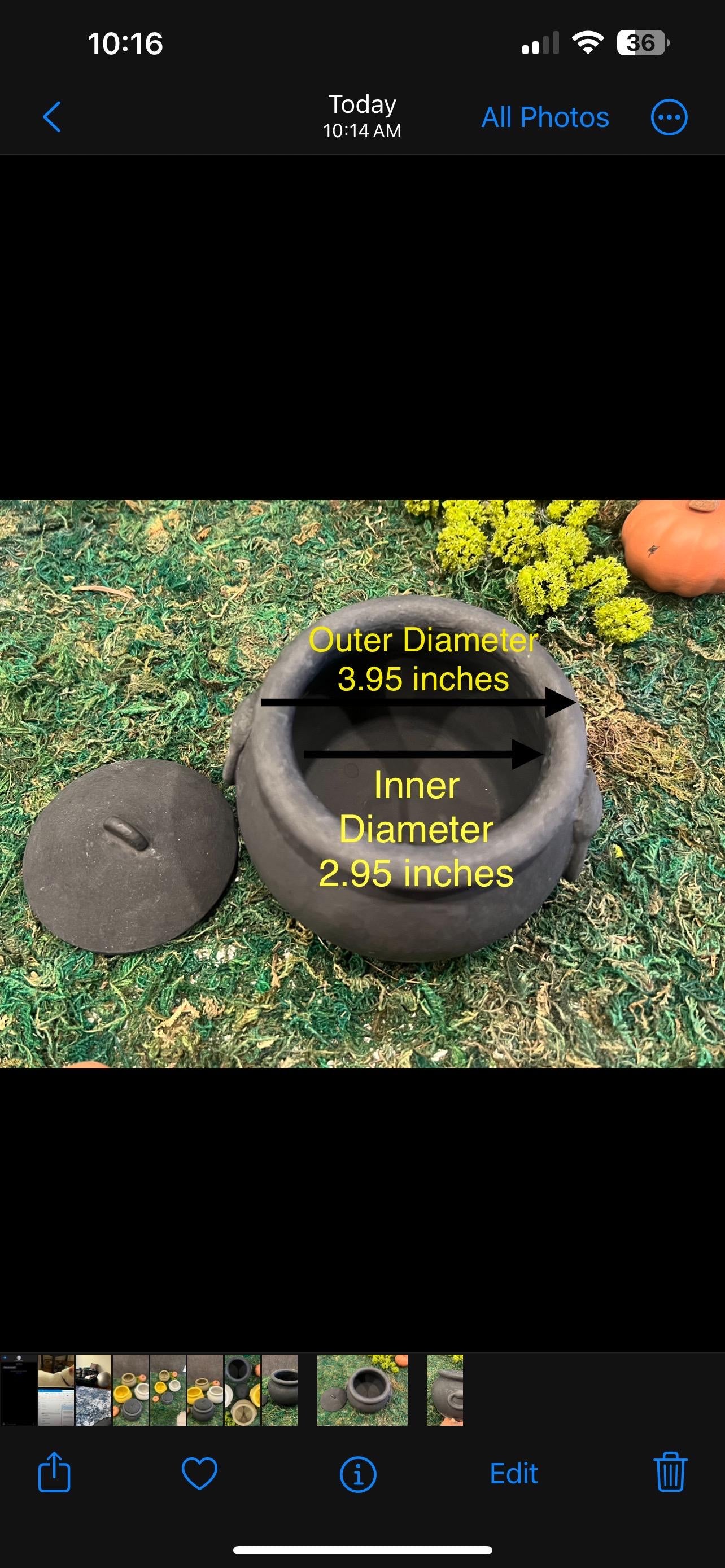 Cement Cauldron Planter: Halloween Decor, Witch Pot, Candle Vessel