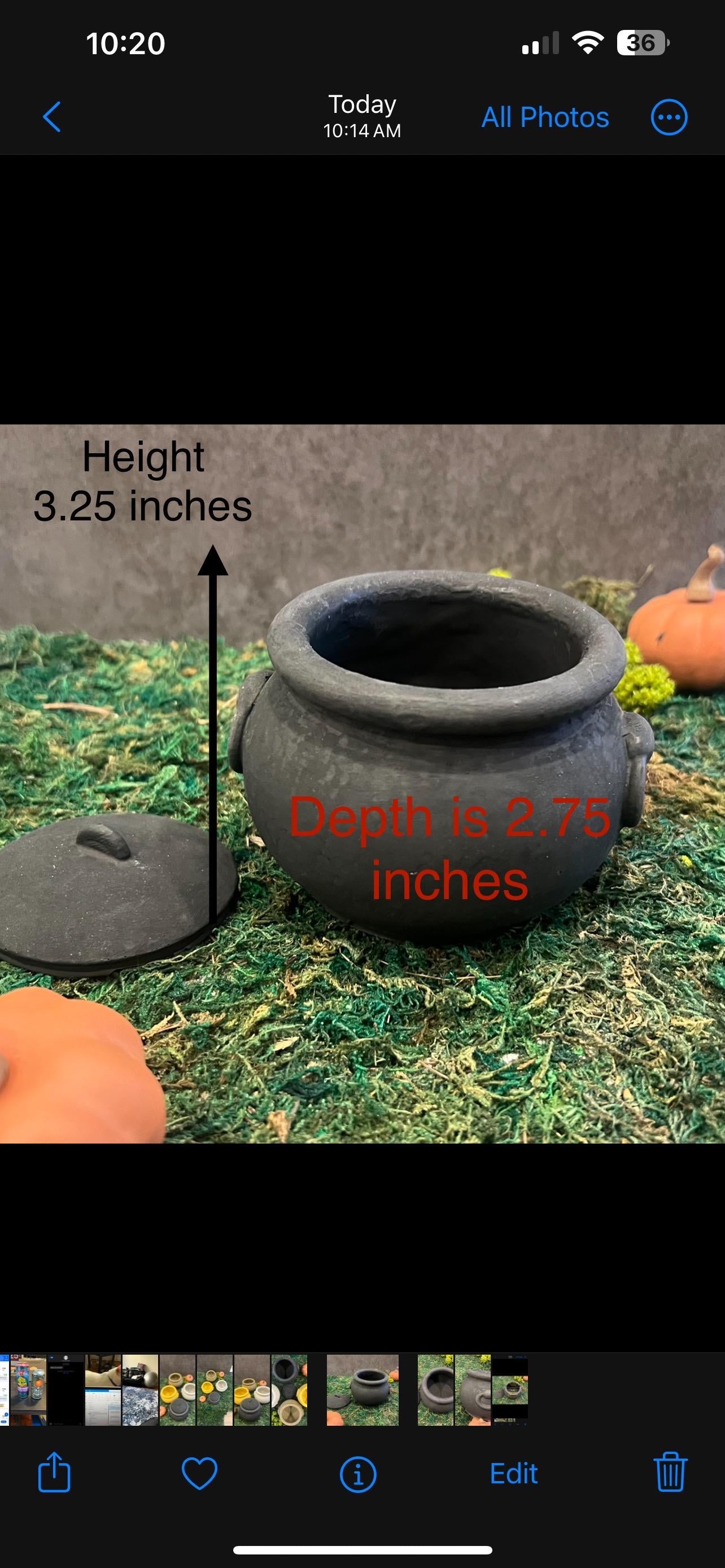 Cement Cauldron Planter: Halloween Decor, Witch Pot, Candle Vessel