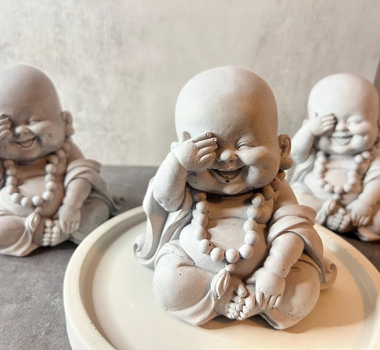 Cement Monk | Cement| Laughing Monk  | Cement Decor | Zen Garden | Buddhism