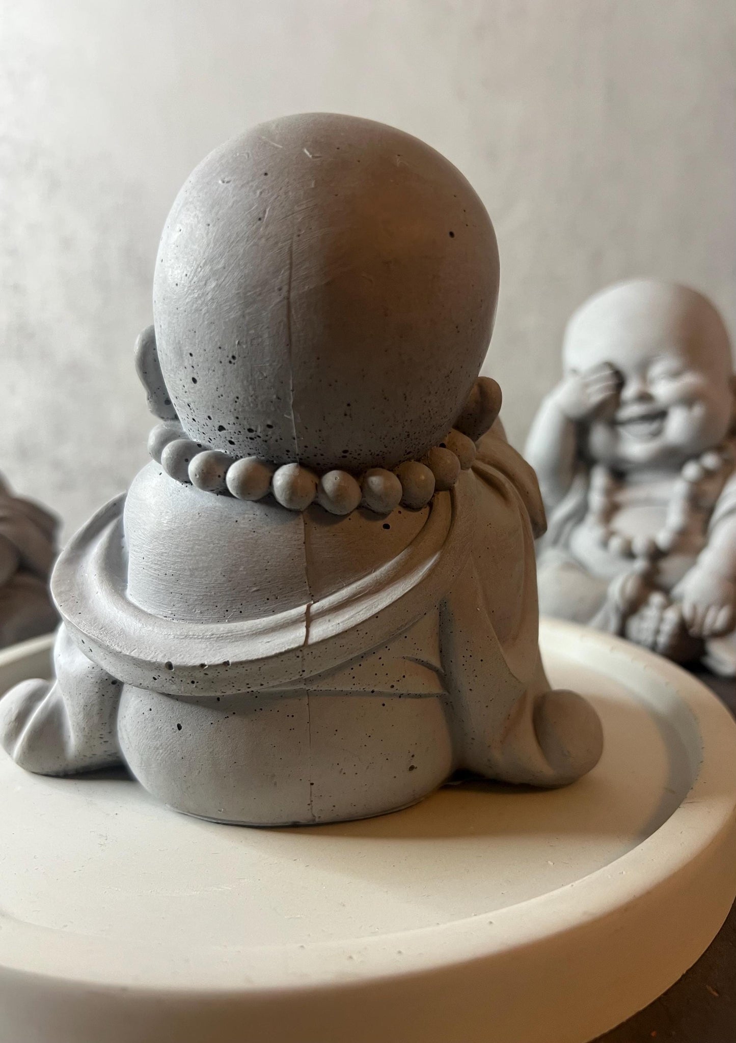Cement Monk | Cement| Laughing Monk  | Cement Decor | Zen Garden | Buddhism