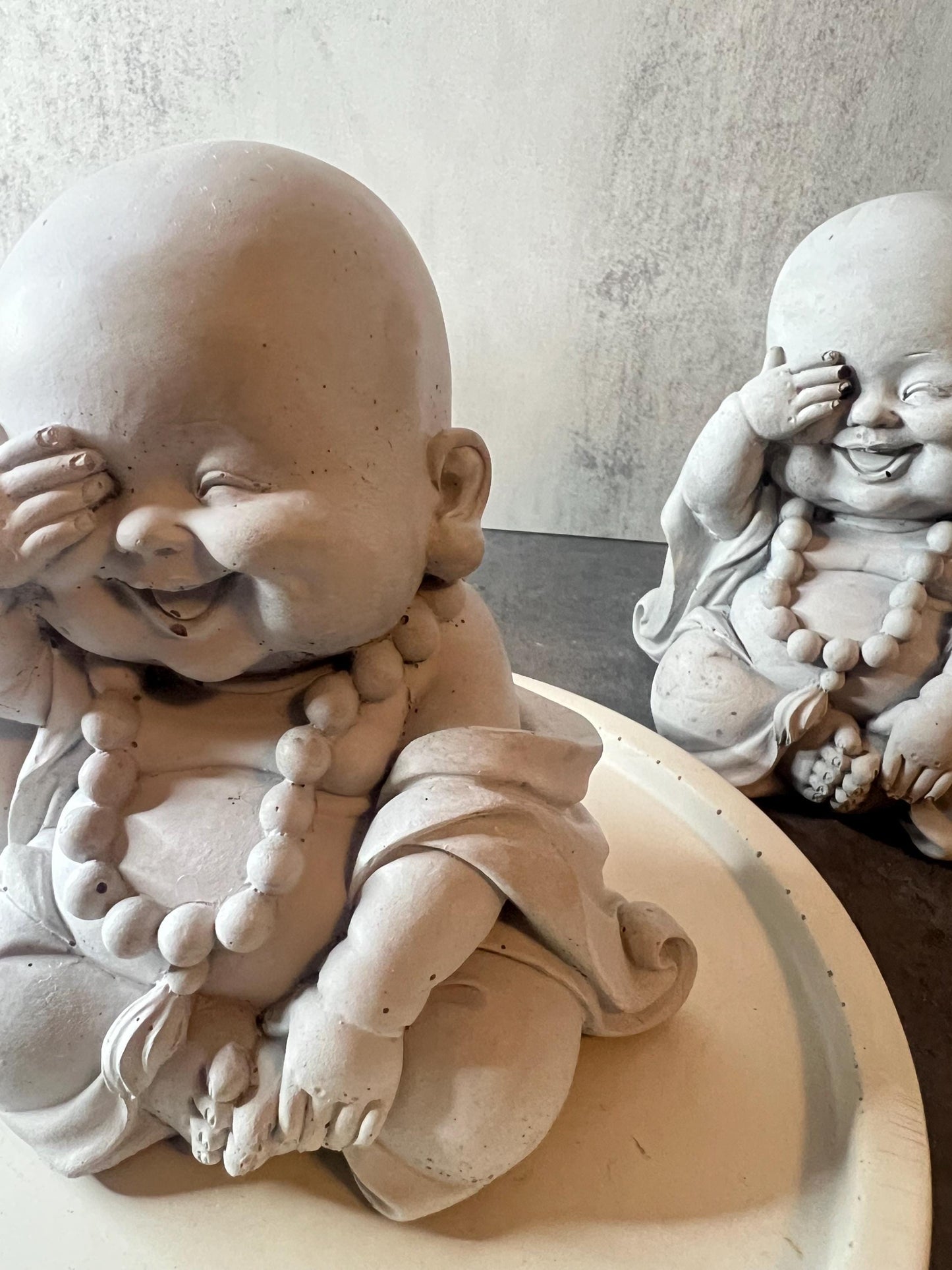 Cement Monk | Cement| Laughing Monk  | Cement Decor | Zen Garden | Buddhism