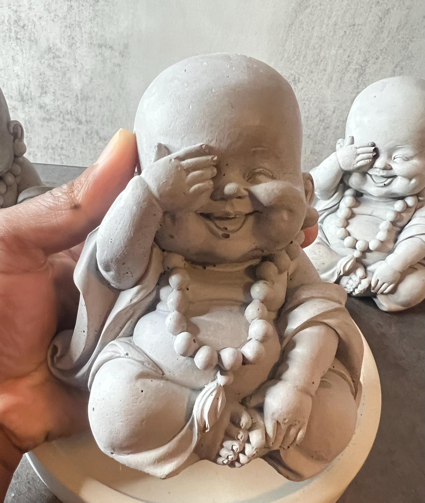Cement Monk | Cement| Laughing Monk  | Cement Decor | Zen Garden | Buddhism