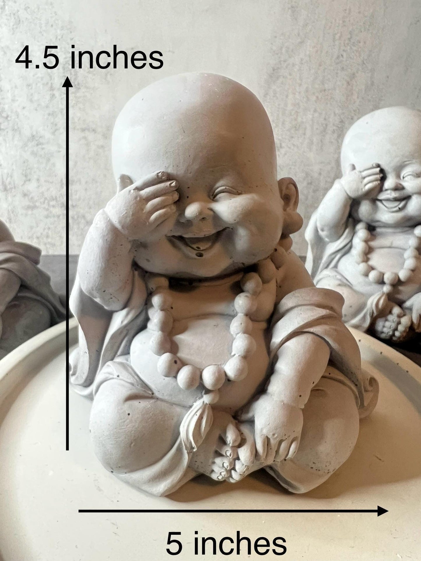 Cement Monk | Cement| Laughing Monk  | Cement Decor | Zen Garden | Buddhism