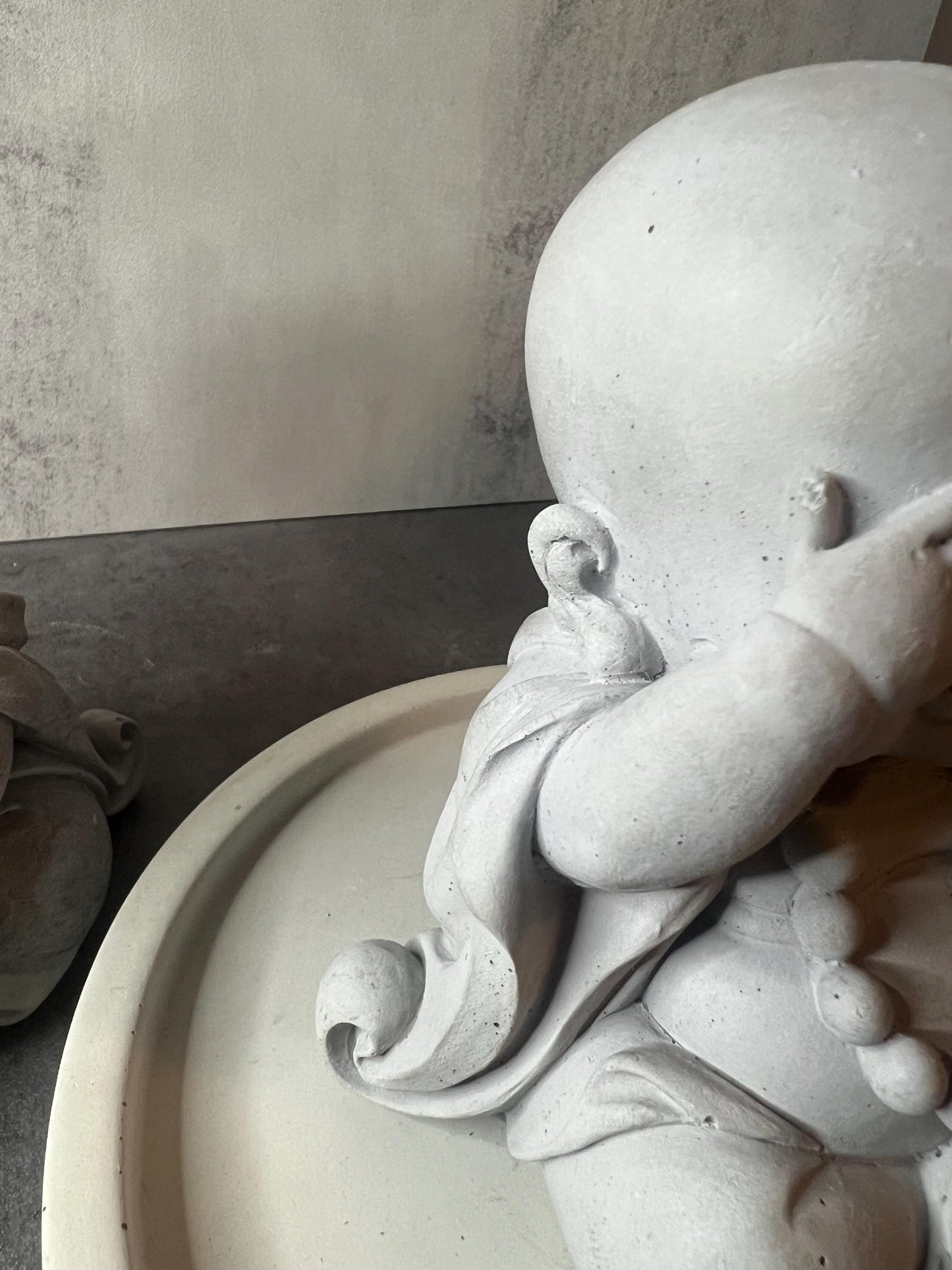 Cement Monk | Cement| Laughing Monk  | Cement Decor | Zen Garden | Buddhism