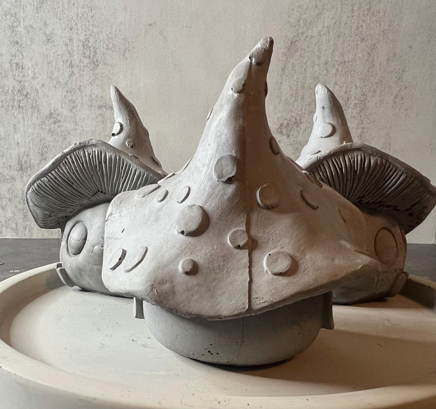 Cement Mushroom Garden Decor
