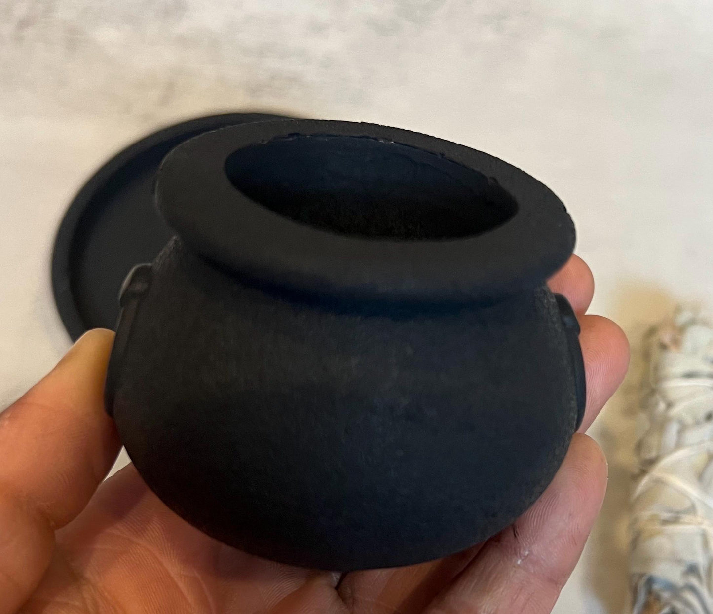 Cauldron Pot  with Incenses and Sages