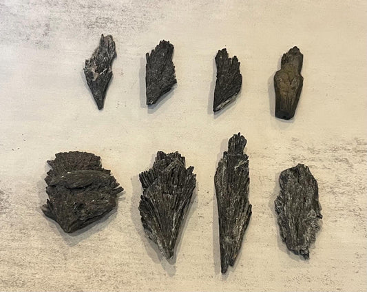 Raw Black Kyanite Blade Crystal: Grounding Energy Stone