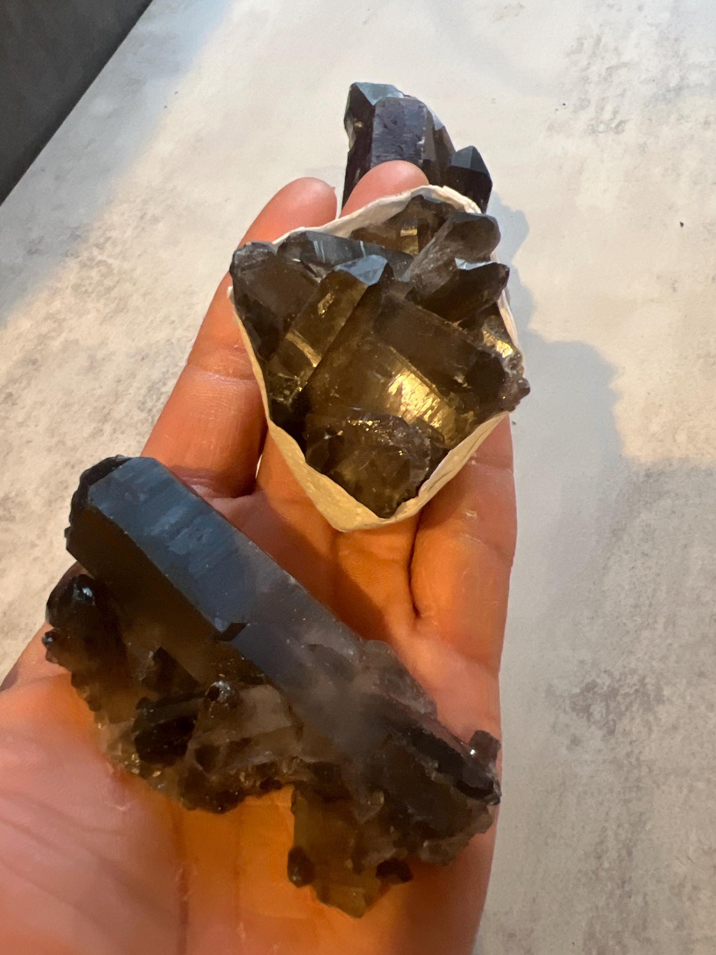 Smoky Quartz Cluster