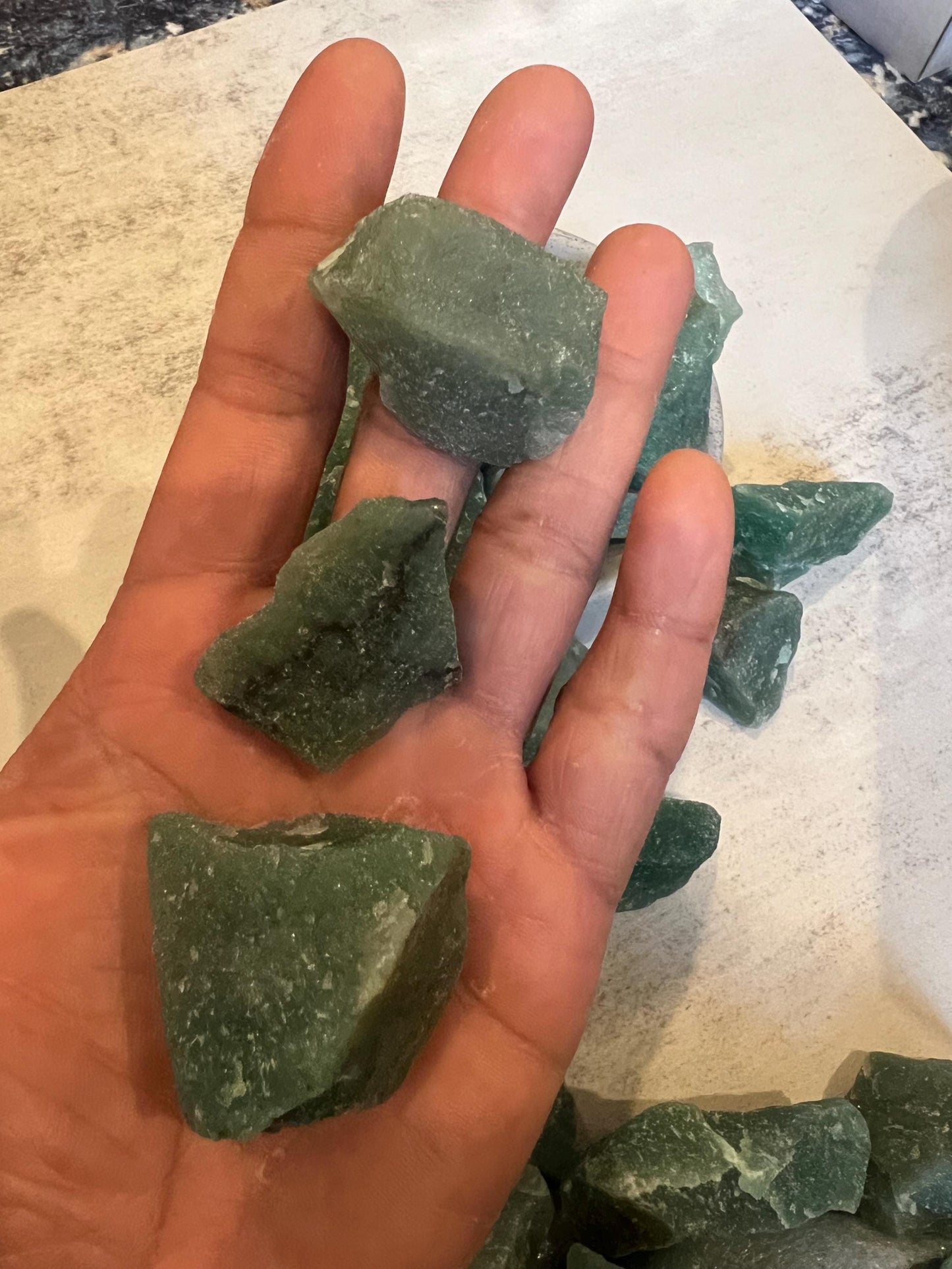 Rough Green Quartz Crystal: Heart Chakra Healing